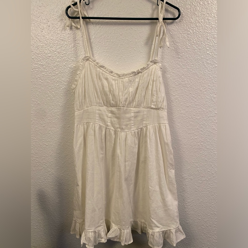 White Aerie Dress with Smocked back and adjustable straps